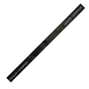 Promotional ribbon in black with custom branding by Total Merchandise