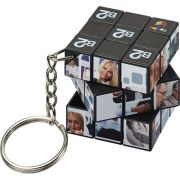 Custom branded Rubik's Cube Keyrings with a full colour design from Total Merchandise