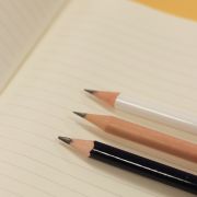 Lifestyle image of the Standard Pencil with Eraser with a design from Total Merchandise