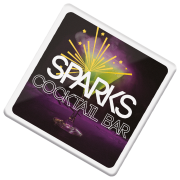 Promotional Recycled Plastic Coasters in White from Total Merchandise