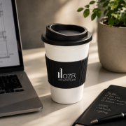 Americano Mugs with Grip after printing as a lifestyle image by Total Merchandise
