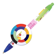 Custom Printed BiC Wide Body Ballpens in Mix and Match Barrel, Clip and Nose Colours