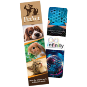 Square cornered Laminated Card Bookmark printed with your full colour design from Total Merchandise