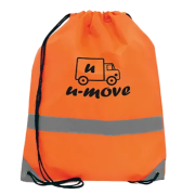 Promotional Celsius Reflective Drawstring Bag in Orange from Total Merchandise