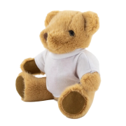 Promotional 20cm Honey Jointed Bear with T-Shirt and a full colour design from Total Merchandise