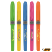 Custom Printed BiC Brite Liner Grip in Pink with Logo from Total Merchandise