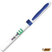 Custom Printed BiC Mark It Permanent Marker in White/Blue with Logo from Total Merchandise