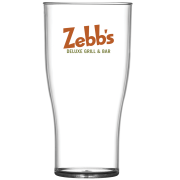 Promotional 20oz Tulip Reusable Plastic Pint Glasses with printed logo from Total Merchandise
