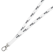10mm Polyester Lanyards in White