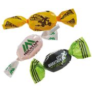 These promotional sweets come in a mix of fruity flavours as standard.
