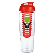 Fruit infuser bottles in red printed with your logo from Total Merchandise