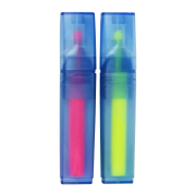 Printed Highlighter Pens Made from Recycled Bottles with Pink or Yellow Ink from Total Merchandise