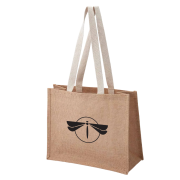 Promotional Taunton Jute Shopper Bags Printed with a Logo by Total Merchandise