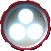 Promotional Aluminium Pocket Torches showing the 3 led lights