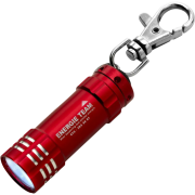 Promotional Aluminium Pocket Torches with a branded company logo to the side