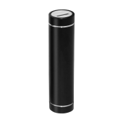 Promotional Tube Power Banks in Black with Printed Logo from Total Merchandise