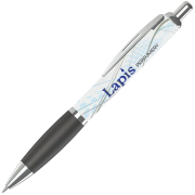 Custom Branded Contour 360 Wrap Ballpens in Black Printed with a Design by Total Merchandise