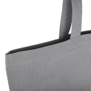 Close up of Coloured Cotton Tote Bags in Grey from Total Merchandise