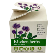 Custom Printed Tiny Terracotta Cubes with Kitchen Herbs with a Company Logo from Total Merchandise