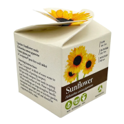 Custom Branded Tiny Terracotta Cubes with Sunflower Seeds with a Company Logo from Total Merchandise