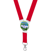 Round Snap Lanyards in Red