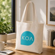 Lifestyle image of the 10oz Canvas Tote Bags with Gusset by Total Merchandise