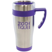 Promotional 450ml Oregan Stainless Steel Travel Mugs with company logo