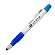 Nash Stylus Highlighter Ballpens in Silver/Royal Blue