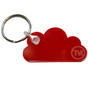Acrylic Cloud Shape Keyrings in Red