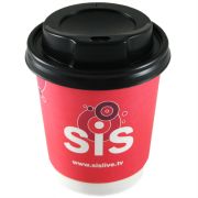 Promotional 8oz Double Wall Paper Cups with logos