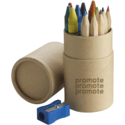 Branded Colouring Tubes with Sharpener with logos