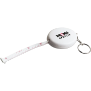Printed Tailors Tape Measure Keyrings Available In White From Total Merchandise.