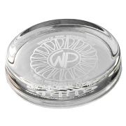 Personalised Engraved Round Paperweights for Corporate Gifts