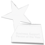 Personalised Optical Crystal Rising Star Awards for Event Gifts