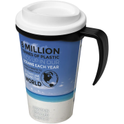 UK Branded Brite Americano Grande Travel Mugs with Black Lid and Handle from Total Merchandise