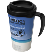 Custom Branded Brite Americano Grande Thermal Mugs with White Lid & Handle from Total Merchandise