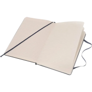 Large branded moleskine hardback notebook with ruled pages from Total Merchandise