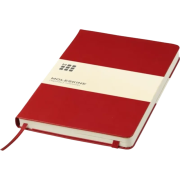 Large Moleskine Hardback Ruled Notebook in Amaranth Red with Debossed Logo from Total Merchandise