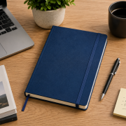 Lifestyle image of the Large Moleskine Classic Hardback Ruled Notebook by Total Merchandise