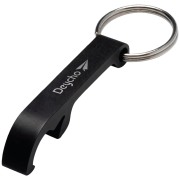 Promotional Black Metal Bottle Opener Keyholders Engraved with Your Logo from Total Merchandise