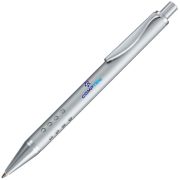 Branded Argente Metal Ballpens in Silver Printed with a Logo by Total Merchandise