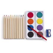 Branded colouring sets for school merchandise