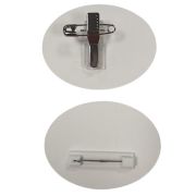 Standard Pin Fittings for Promotional Any Shape Acrylic Name Badges by Total Merchandise