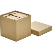 Promotional Cardboard Desk Sets are cardboard cubes with lids that feature your branding