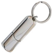 Custom Engraved USB City Flashdrive Keyrings in Silver Nickel from Total Merchandise