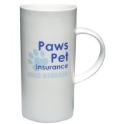 Printed Cylinder Bone China Mugs for Business Gifts