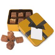 Gold Small Square Chocolate Tins