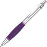 UK Printed Grip Metal Ballpens in Purple from Total Merchandise