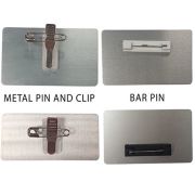 Branded Metal Staff Name Badges with Multiple Bar Fittings from Total Merchandise