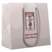 These printed paper bags are ideal for use in marketing giveaways, as well as in retail environments.